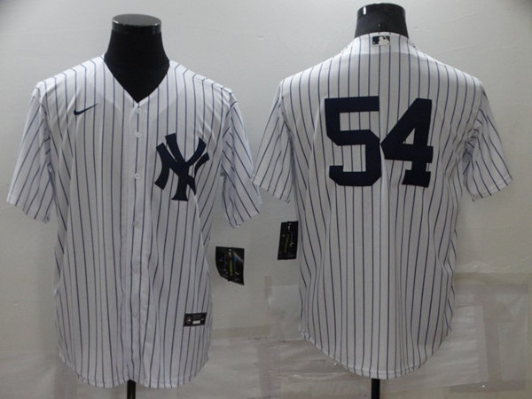 Men's New York Yankees #54 Aroldis Chapman White Cool Base Stitched Baseball Jersey - Click Image to Close